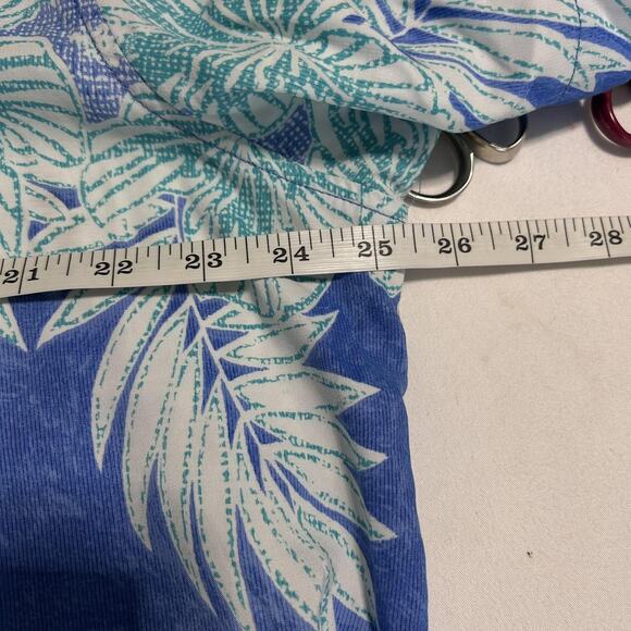 Tommy Bahama Shirt Mens XL Blue Aloha Hawaiian Palm Leaf Button Front Tencel - Picture 7 of 7